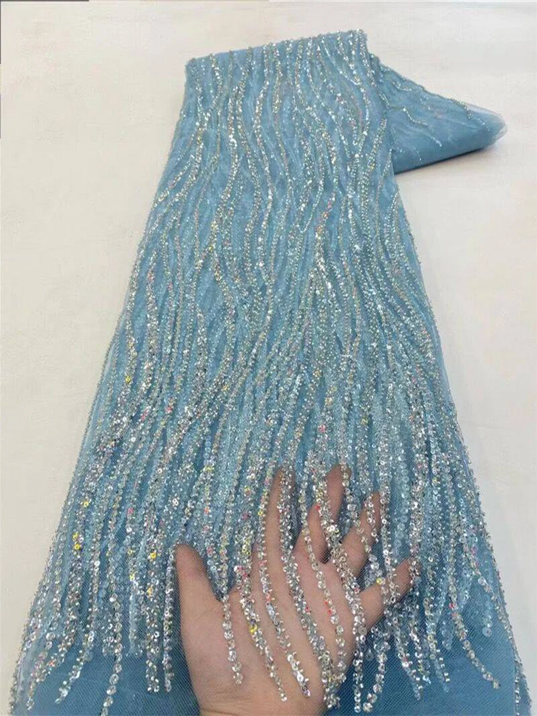 Glitter Tablecloth - Tela de Tul Bordada con Diseño