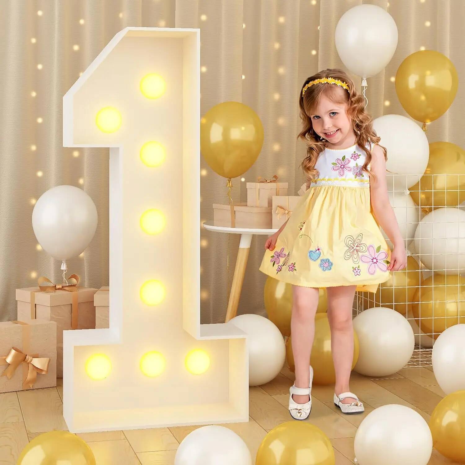 Led Balloon Light - Número Gigante con Luces LED para