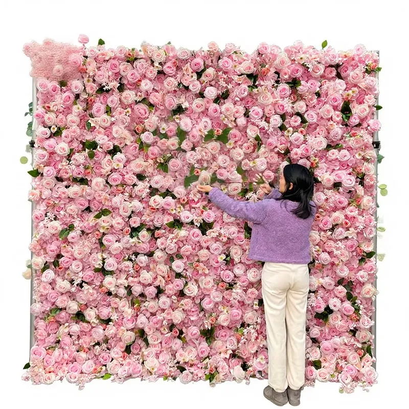 Flower Wall Panel - Panel de Flores Artificiales de Seda