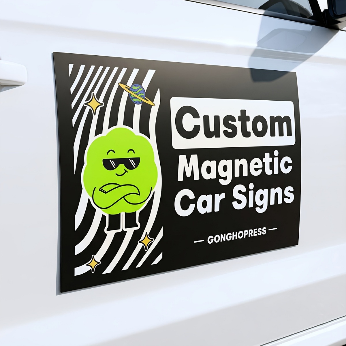 Event Support - Calcomanías Magnéticas Personalizables para Autos—Ideales para