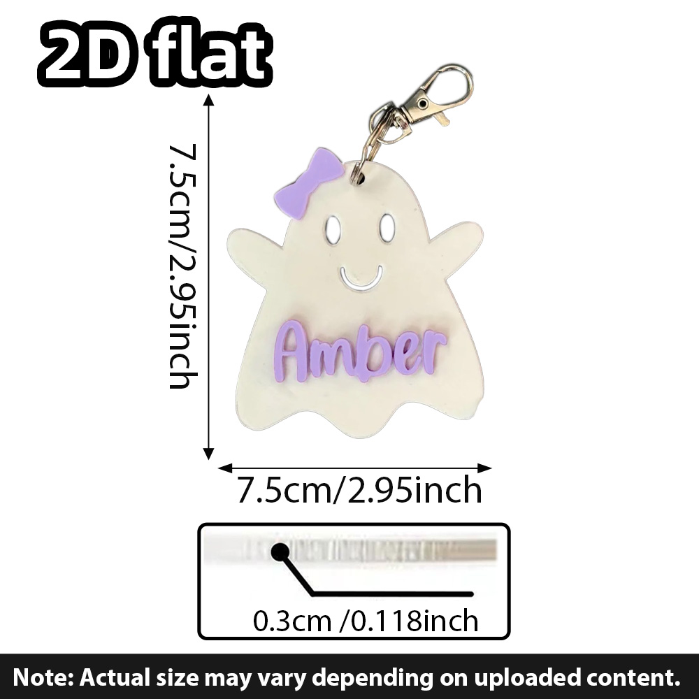 Party Favor Bag - Llavero fantasma personalizado, etiqueta de bolso