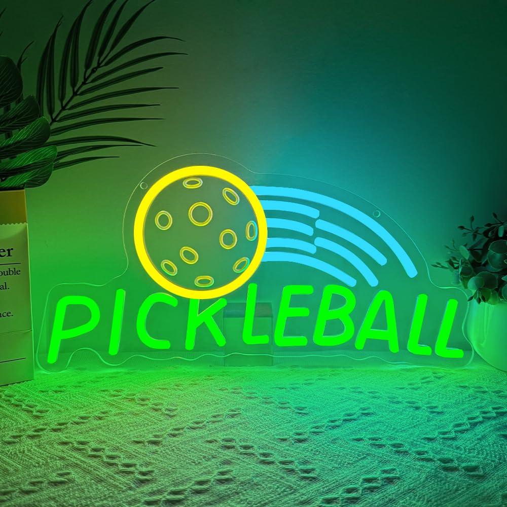 Neon Sign Party - Letrero de Neón Pickleball, Luces LED