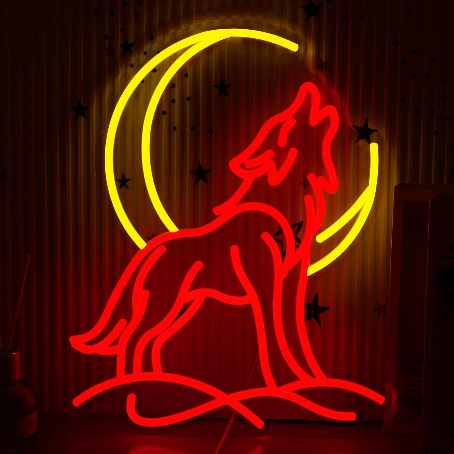 Neon Sign Party - Letrero Luminoso LED Regulable de Lobo