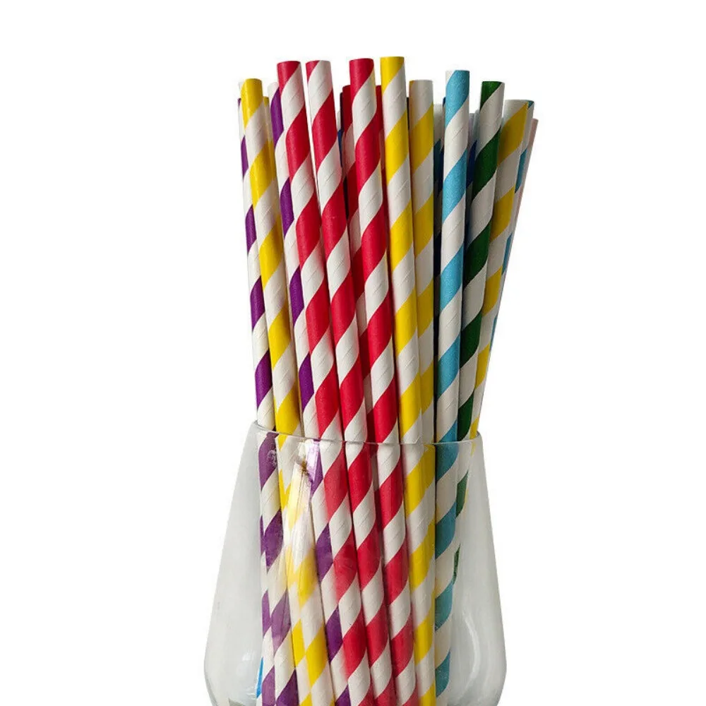 100 pajitas de papel empaqueta - Paper Straw Color reseña y precio