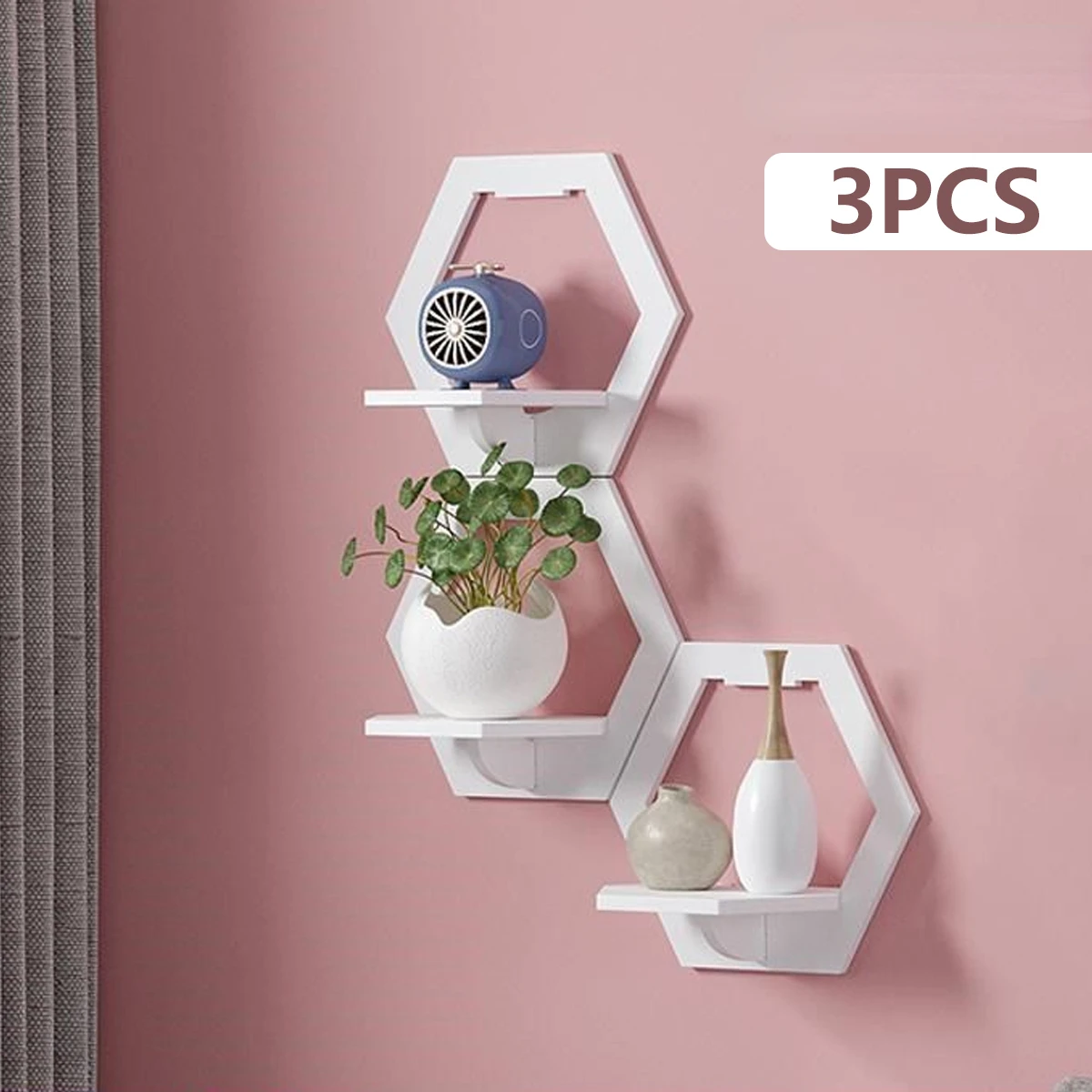 Estante de pared hexagonal sin - Flower Wall Panel reseña y precio