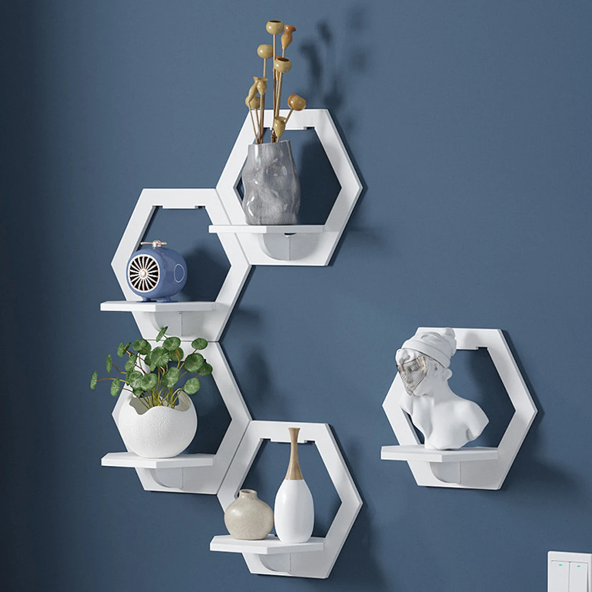 Estante de pared hexagonal sin - Flower Wall Panel reseña y precio