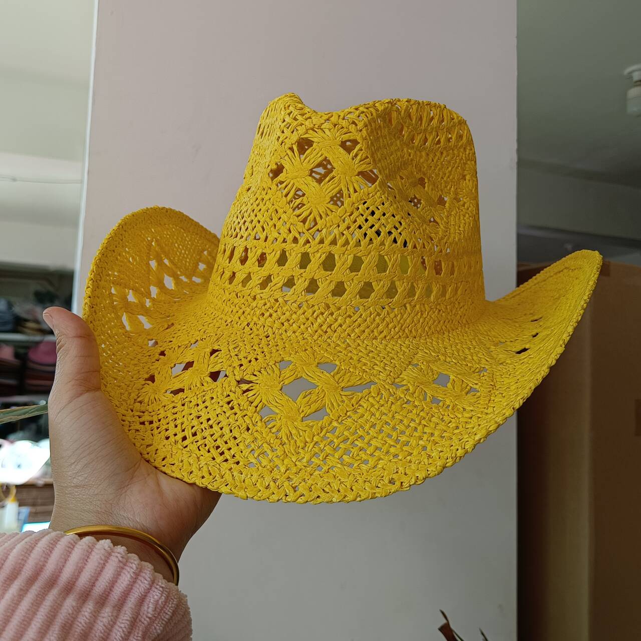Sombrero de paja vaquero, nuev - Paper Straw Color reseña y precio