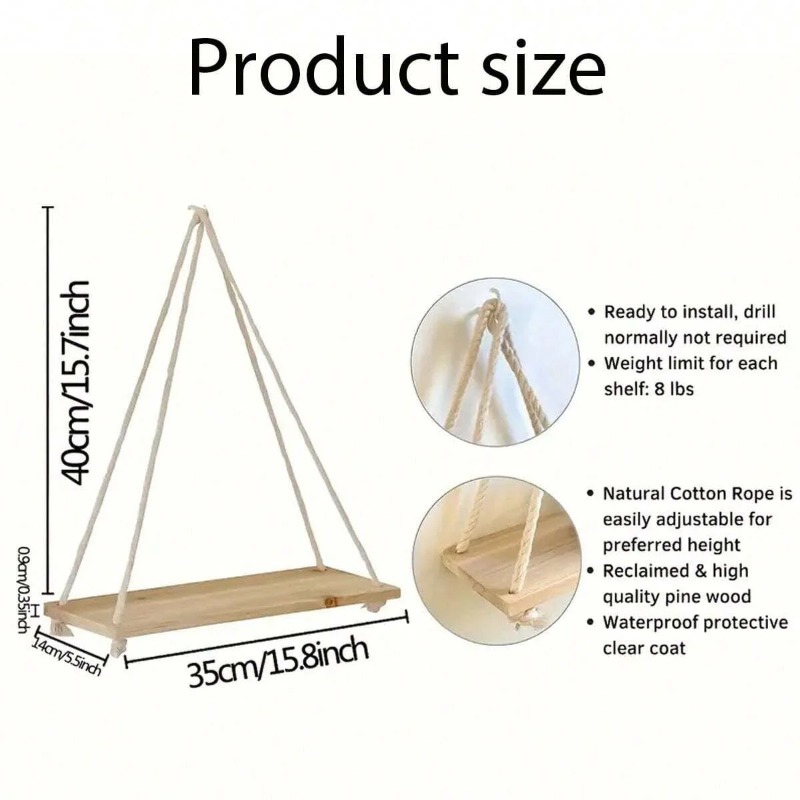 Columpio de madera colgante, c - Flower Wall Panel reseña y precio